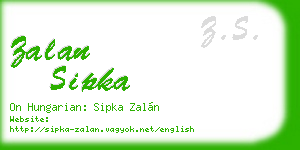 zalan sipka business card